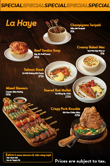 SEASONAL MENU - ALL FOR FALL